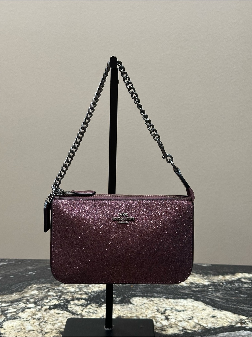 Coach Plum Glitter Bag - Picture 5 of 10